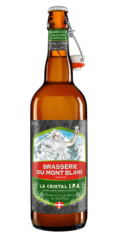 Bière Blonde, Brasserie du Mont Blanc, Cristal IPA, 75cl
