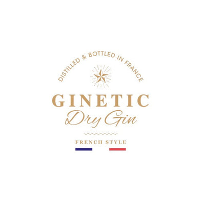 BARA GINETIC, Dry Gin, Distillé et Embouteillé en France, 70cl