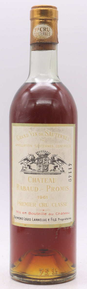 Château Rabaud Promis, 1er Grand Cru Classé, Sauternes, 1961