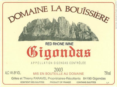 Domaine de La Bouissiere, Gigondas, 2012