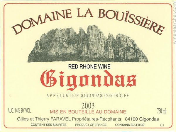 Domaine de La Bouissiere, Gigondas, 2012