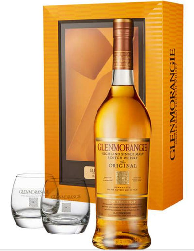 Whisky Glenmorangie, Coffret The Signet Emblem +2 verres, 10 ans Highlands