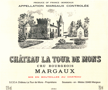 Chateau La Tour de Mons, 150 cl "Magnum", 2010