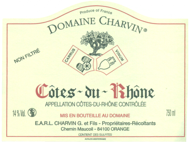 Domaine Laurent Charvin, Cotes-du-Rhone, 2019