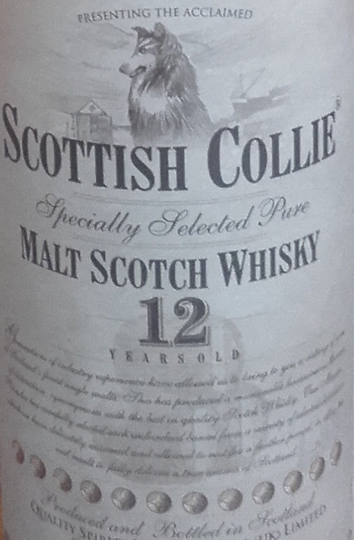 Whisky Scottish Collie, 12 ans Pur Malt, Scotland, 70cl