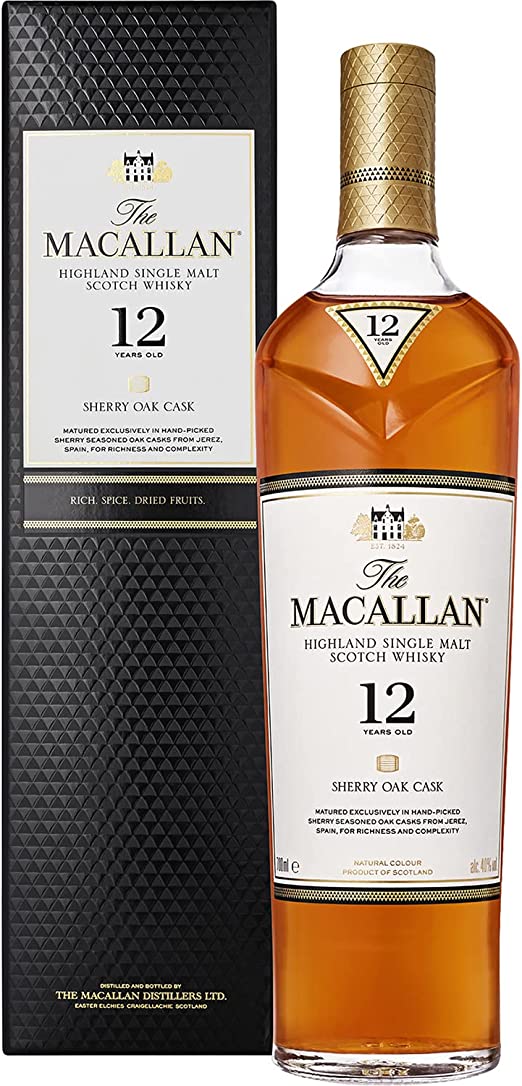 Whisky Macallan, Sherry Oak 12 Years, 40%, Speyside, Ecosse