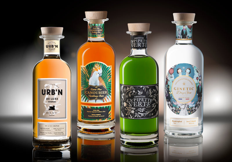 Coffret Mixologist, GINETIC Gin, CANOUBIER Rum, URB&