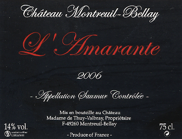 Chateau de Montreuil-Bellay, Cuvée "L&