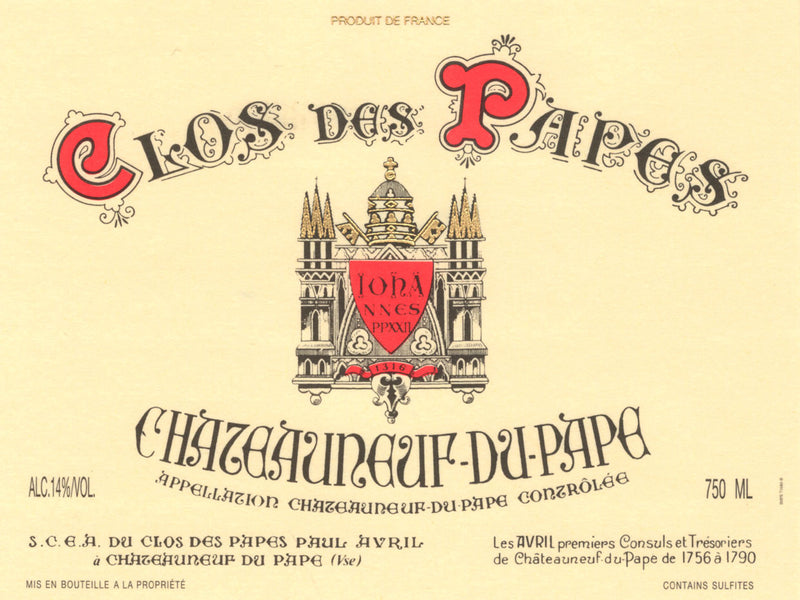 Clos des Papes "Paul Avril ", Châteauneuf-du-Pape, 2004