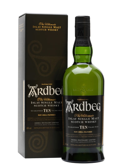 Whisky Ardbeg 10 years old, 46°, 70cl Islay, Ecosse