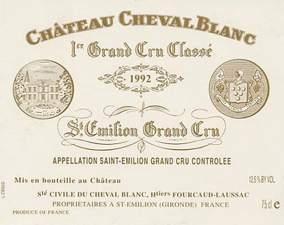 Chateau Cheval Blanc, 1er Grand Cru Classé A, Saint Emilion, 2015