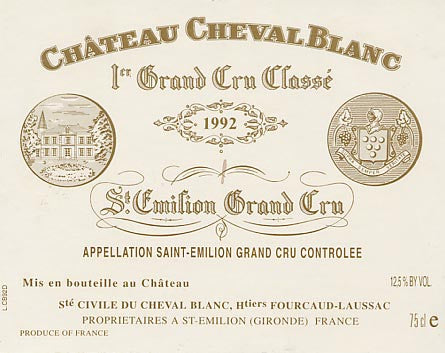 Chateau Cheval Blanc, 1er Grand Cru Classé A, Saint Emilion, 2015