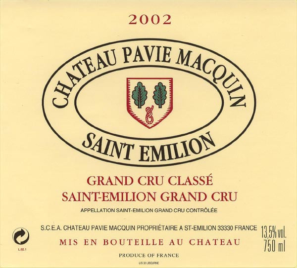 Chateau Pavie Macquin, Saint Emilion Grand Cru Classé, 2004