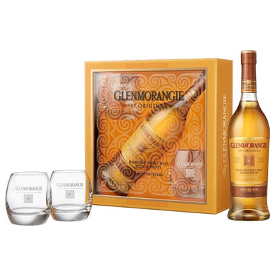 Whisky Glenmorangie, Coffret The Signet Emblem +2 verres, 10 ans Highlands